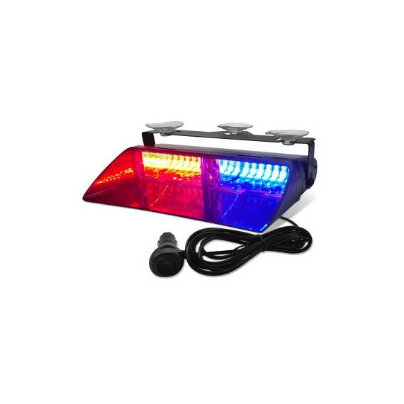 Lampa LED 48W stroboscopica pentru parbriz profesionala culoare  Rosu-Albastru Cod: S2 - - Roveli