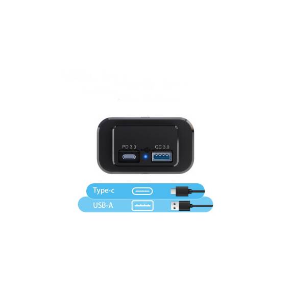 Panou mufa USB QC3.0 + PD  Cod: QT084 - 2- Roveli