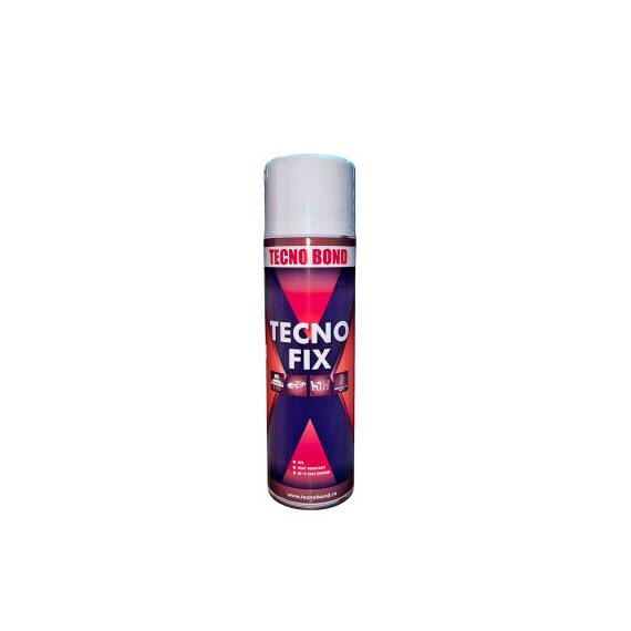 Spray adeziv de contact termorezistent 110° pentru tapiterie  500ml TecnoFix - - Roveli