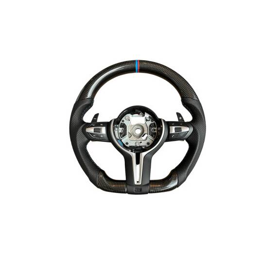 Volan sport piele si carbon  compatibil cu modelele BMW Seria 1 F20,F21 Seria 2 F22,F23,F45,F87 Seria 3 F30,F31,F34 Seria 4 F32,F33,F36,F82,F83 X5 - F15 X3 - F25 Cod: OCH-10 - - Roveli