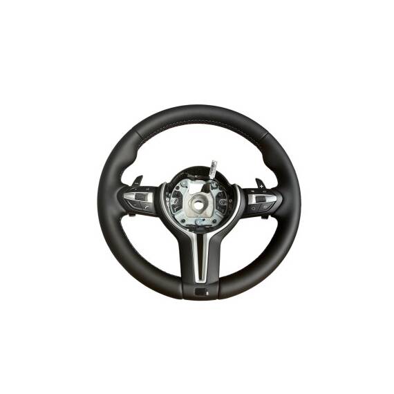 Volan sport piele  compatibil cu modelele BMW Seria 1 E87 Seria 3 E90, E91, E92,E93 X1 E84 X5 E70,E53 X6  E71 Z4 E89   Cod: OCH-12 - - Roveli