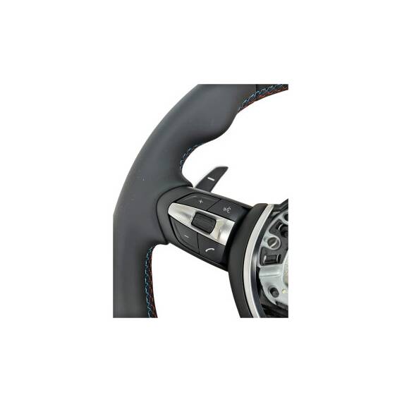 Volan sport piele  compatibil cu modelele BMW Seria 1 E87 Seria 3 E90, E91, E92,E93 X1 E84 X5 E70,E53 X6  E71 Z4 E89   Cod: OCH-12 - 3- Roveli
