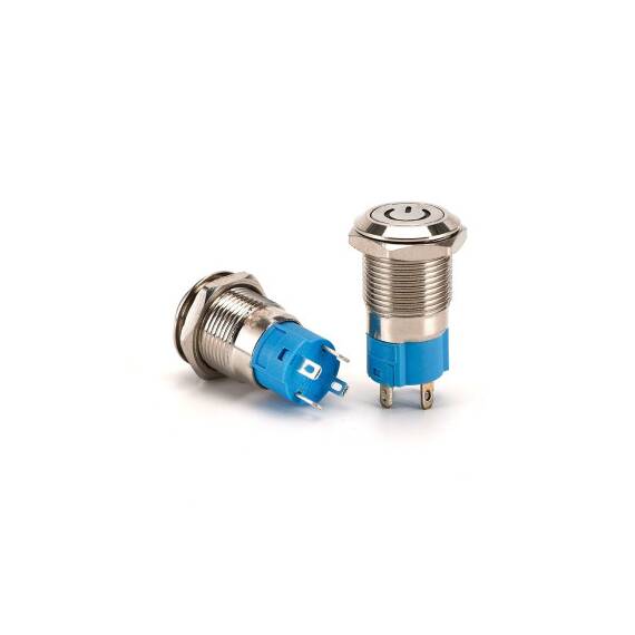 Buton din aluminiu 12V ,12mm Cod: TLB93 - 2- Roveli