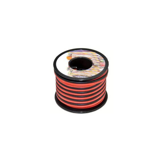 Rola cablu profesional  rosu cu negru 2x14G-PRO lungime 20 metri Cod: 2x14G-PRO - - Roveli