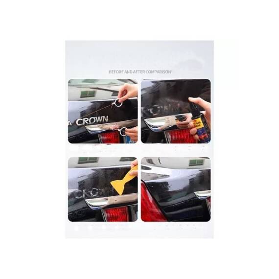 Set pentru indepartarea emblemelor auto – fir de taiere si solutie pentru indepartarea adezivului  Cod: GF018 - 5- Roveli