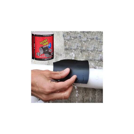 Banda rezistenta la apa Super Adeziva Flex Tape culoare negru  10cmx1,5m Cod: AT111 - 3- Roveli