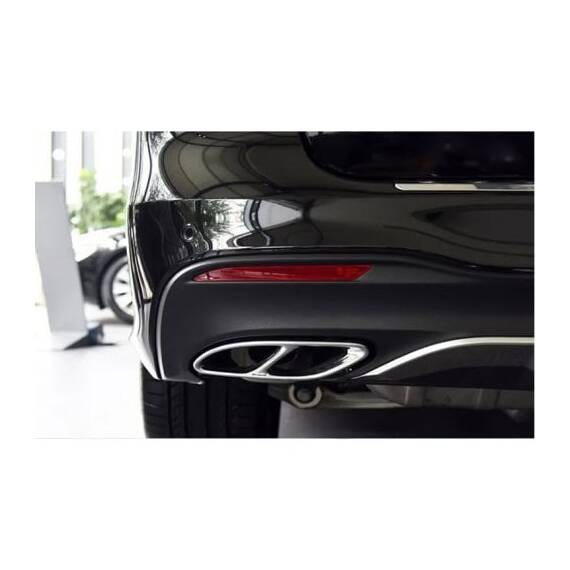 Ornament de toba compatibil Mercedes Clasa C W205 S205 pachet AMG  -Argintiu Cod:TYH117SL - - Roveli