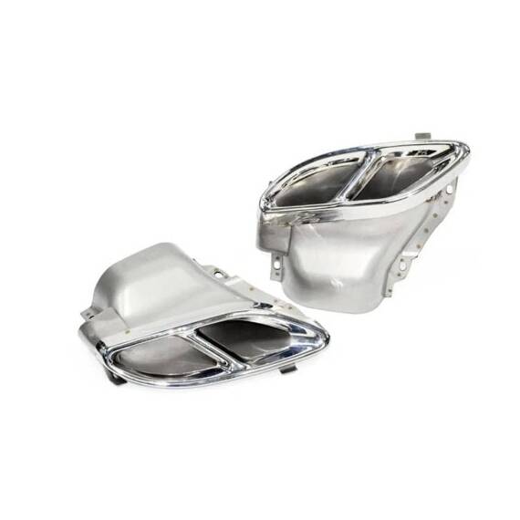 Ornament de toba compatibil Mercedes Clasa C W205 S205 pachet AMG  -Argintiu Cod:TYH117SL - 2- Roveli