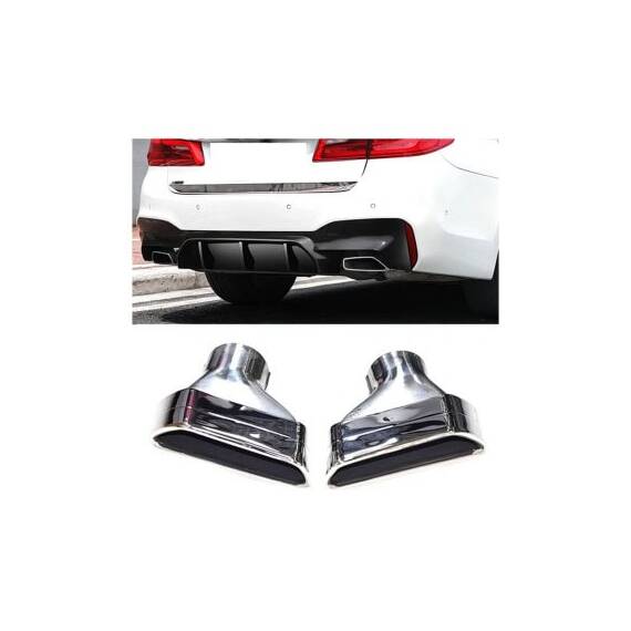 Ornament de toba compatibil BMW Seria 5 G30-Argintiu  Cod:D047SL - - Roveli