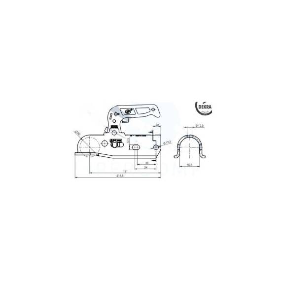 Set cupla remorca cu 3 adaptoare ,suruburi, manson si protectie bara Cod: BC-3000.1D - 2- Roveli