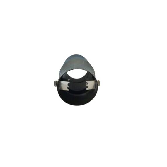 Ornament toba inox Premium, model tesit cu perforatii, intrare 6.5 cm, iesire 6.9 cm, lungime 15 cm Cod: 7656G - 2- Roveli