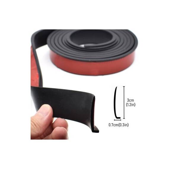 Set 4 ornamente protectie aripa universale cauciuc negre 1.6m x 3.5cm Cod: FS-7014 - 4- Roveli