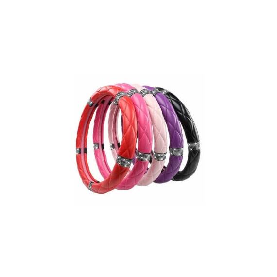 Husa volan imitatie piele marime M diverse culori Cod: WK-1016 - 4- Roveli