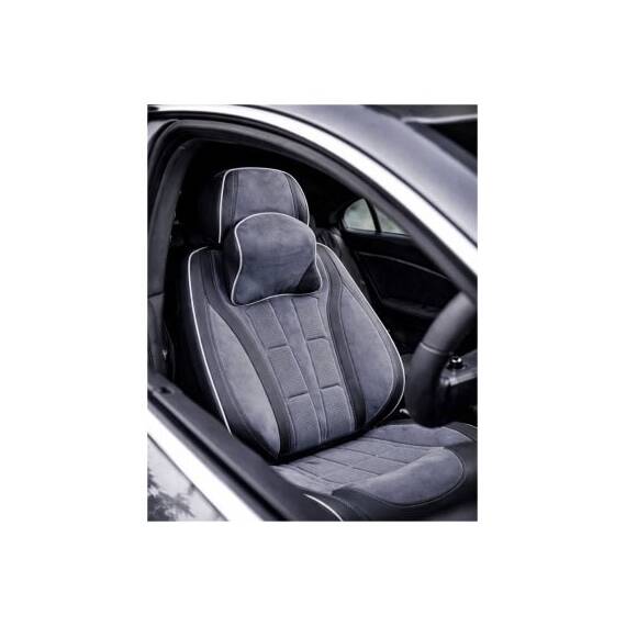 Huse scaune auto universale fractionate 9D Premium fata si spate negru gri antracit cusaturi gri Cod: HNG1407-4 - 6- Roveli
