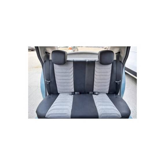 Huse scaune auto universale fractionate Premium cu tetiera fata incorporata negru cu gri Cod: HNG-C509-2 - 3- Roveli