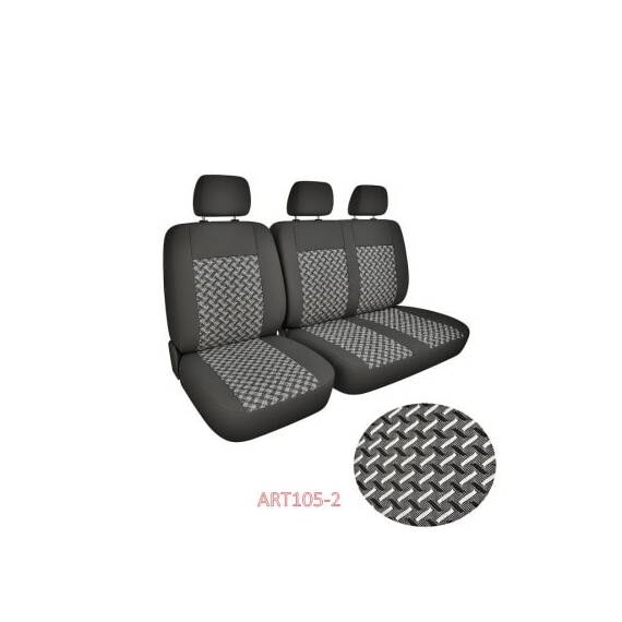 Huse Auto Textil 2+1 Premium Scaun Sofer si Bancheta Stanga, burete 10mm + 5mm Cod: ART105 - 11- Roveli