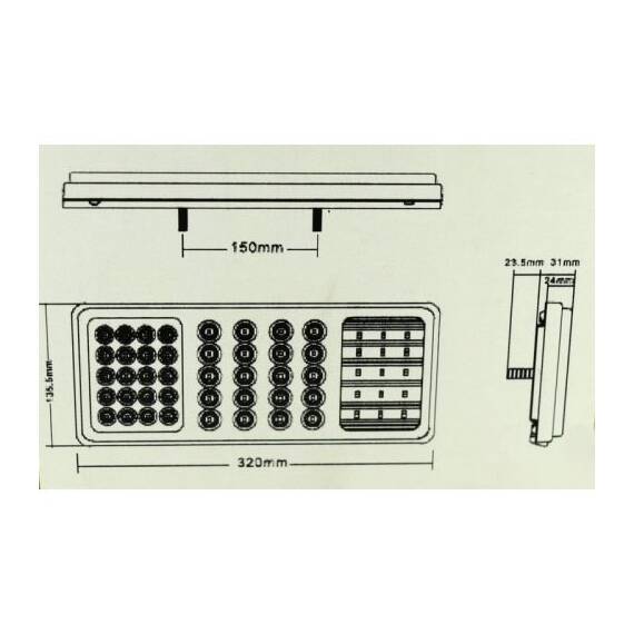 Lampa stop SMD 2026A Voltaj: 12V-24V Nr. led-uri: 55 SMD Rezistenta la apa: IP66 - - Roveli