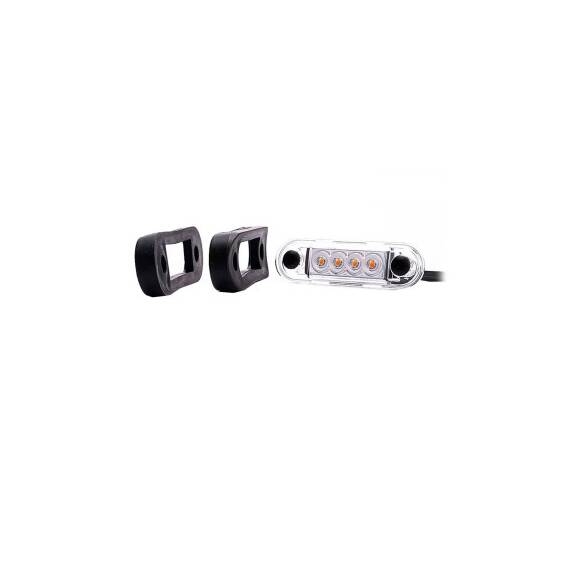 Lampa gabarit, 84x27, LED, slim, rosie, cu 2 garnituri bullbar,  Fristom , Cod: FT-073C - 5- Roveli