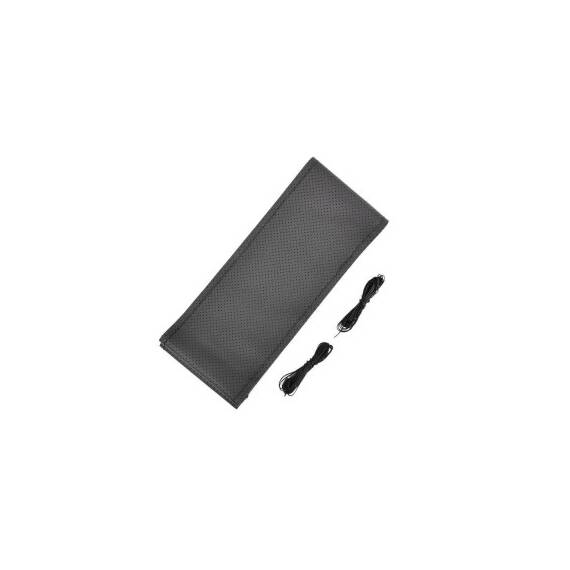 Husa volan piele cu gaurele  marimea L  culoare Negru Cod: LUXA399 - 3- Roveli