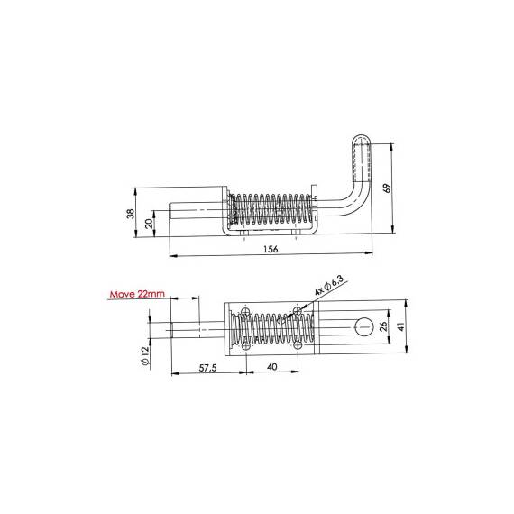 Inchizator oblon ZB-08 rezistenta maxima 600kg  Cod: ZB-08 - 2- Roveli