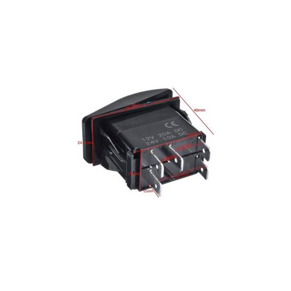 Intrerupator buton tip Rocket  POMP FUEL Cod: J08 - 3- Roveli