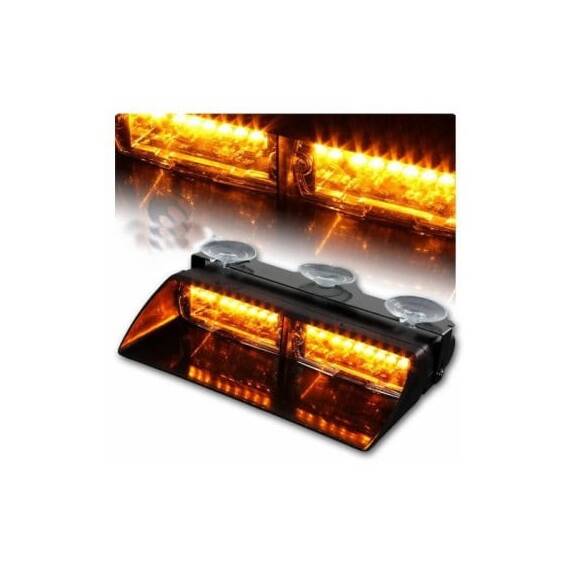 Lampa LED 48W stroboscopica pentru parbriz profesionala culoare Portocalie Cod: S2 - - Roveli