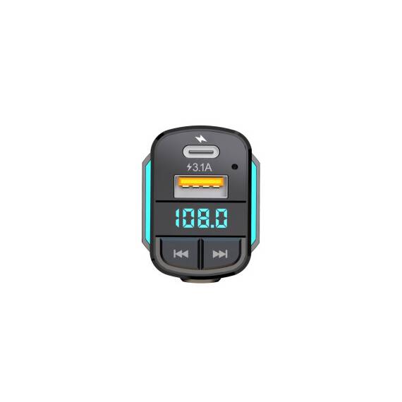 Modulator FM cu mufe de incarcare tip C, micro USB si lightening  Cod: FMT-32BT - - Roveli