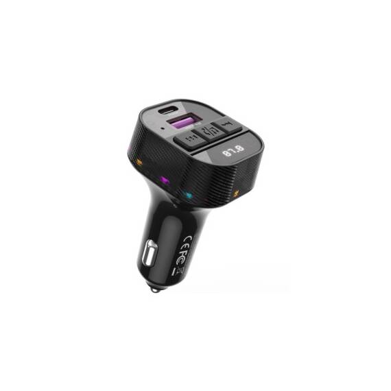 Modulator MP3 SMART cu functie handsfree auto Bluetooth V5.3 si incarcator auto USB-C PD30W + USB-A Cod: XO-BCC17 - - Roveli