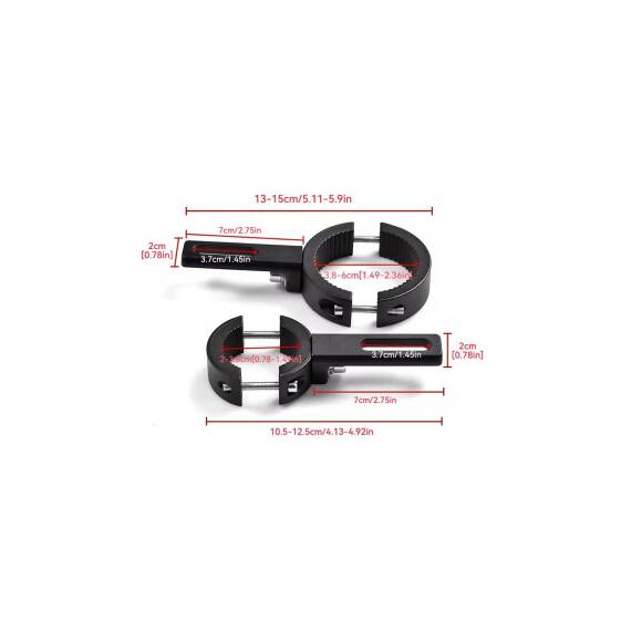 Suport pentru montaj proiectoare pe bullbar / rollbar diametru 20mm-38mm Cod: HH-PRN3 - 4- Roveli