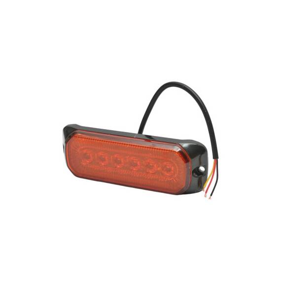 Lampa laterala stroboscopica LED 12-24V galbena 9 functii 132x46x19mm FR1287 Cod: BK98690 - - Roveli