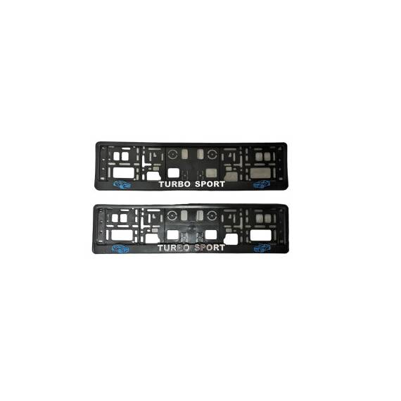 Set 2 suporti  numar inmatriculare 3D " Turbo Sport " - - Roveli