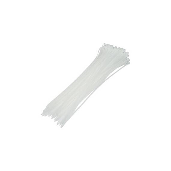 Set 100 coliere plastic 4.8x360mm, albe Cod: BK80302 - - Roveli