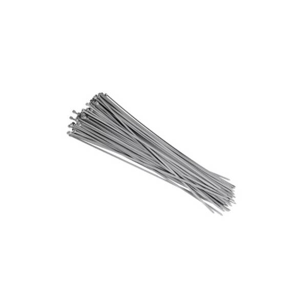 Set 100 coliere plastic gri inchis 400x4.8 mm - - Roveli