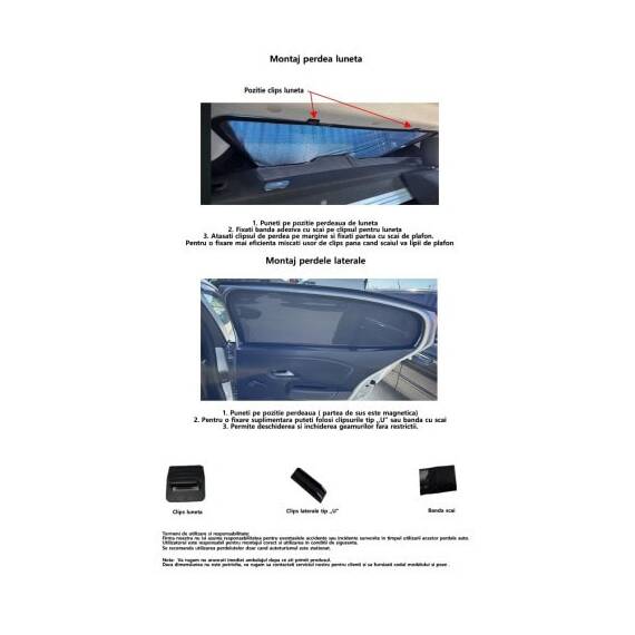 Perdele auto magnetice premium compatibile Dacia Logan III 2021-> Cod: PD5013 - 3- Roveli