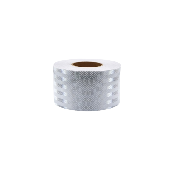 Banda reflectorizanta  tip fagure  culoare Alb 10cmx25m Cod: CH-010W - - Roveli