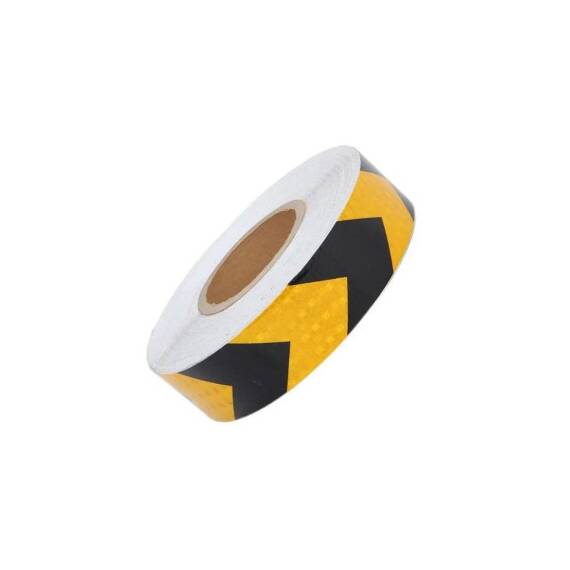 Banda reflectorizanta culoare Galbena sageata Neagra 5cmx25m  Cod: 06Y/B - 5- Roveli