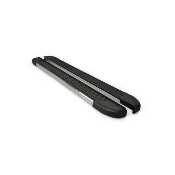 Praguri laterale auto negre aluminiu compatibile Fiat Doblo II lung 2010-2021 Cod: V1-223cm+PRG1043-BRK01 - 7- Roveli