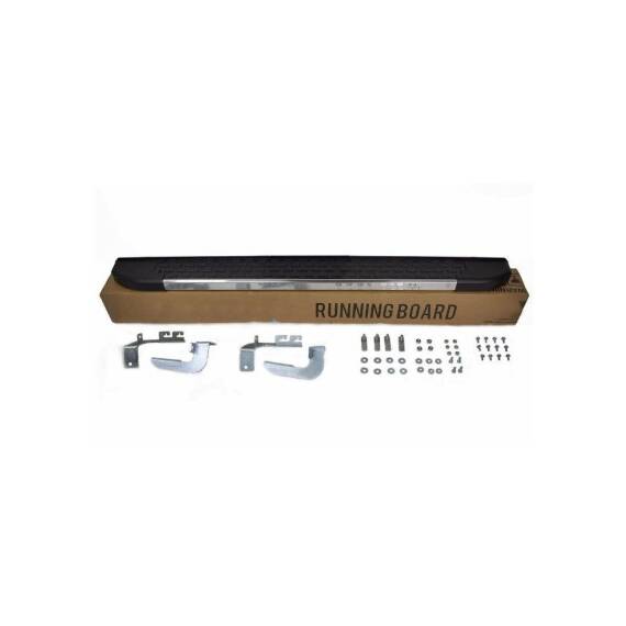 Praguri laterale auto negre aluminiu compatibile Fiat Doblo II lung 2010-2021 Cod: V1-223cm+PRG1043-BRK01 - 4- Roveli