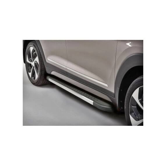 Praguri laterale auto negre aluminiu compatibile Fiat Doblo II lung 2010-2021 Cod: V1-223cm+PRG1043-BRK01 - - Roveli