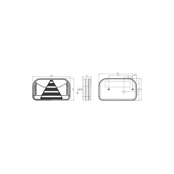 Lampa spate 240x140, 5 functii, cu mers inapoi, LED, dreapta, NT Fristom Cod: FT-170-P - 5- Roveli