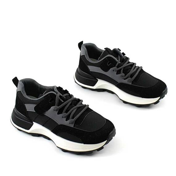 Sneakers dama , practici si usori BBEV-259-BLACK, Culoare (12): Negru, Marime (12): 37 - 2- Roveli