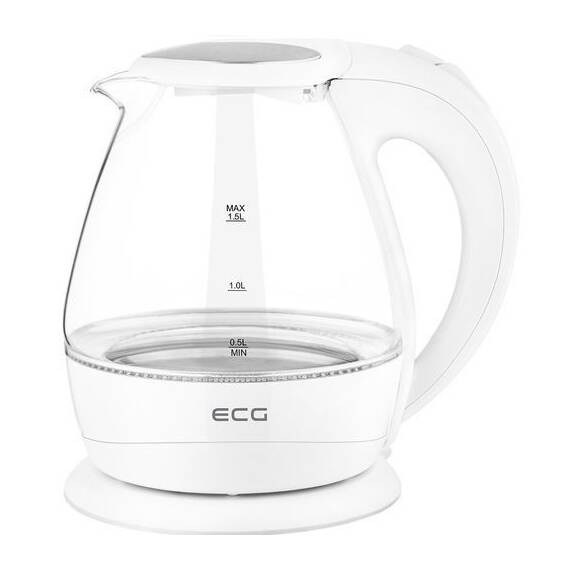 Cana electrica fierbator din sticla ECG RK 1520 , 2200 W, 1.5 L, lumina albastra de fundal - 2- Roveli