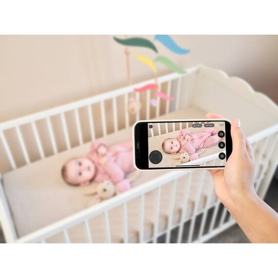 Smart baby monitor ETA MIMI 6306 90000, detectie miscare, sunet si temperatura, ZOOM, alb - 9- Roveli