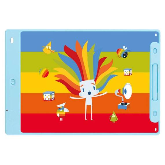 Tableta de desen pentru copii GoGEN DECKO TABULKA, ecran LCD 10" (25 cm), baterie CR2016 , subtire si usoara, albastru - 2- Roveli