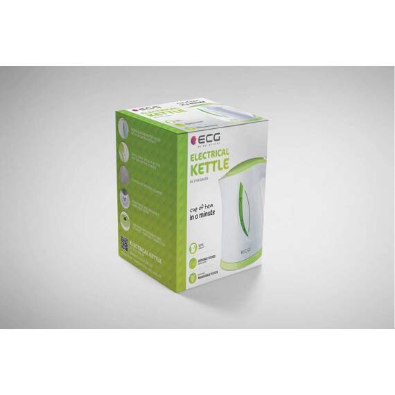 Cana electrica fierbator ECG RK 1758 verde, 1,7 L, 2000 W, BPA FREE - 6- Roveli