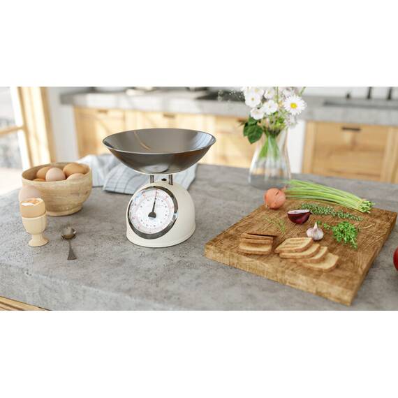 Cantar mecanic de bucatarie ETA Storio 5777 BEJ, 5 kg, precizie 25g, vas 5 L din otel inoxidabil - 3- Roveli