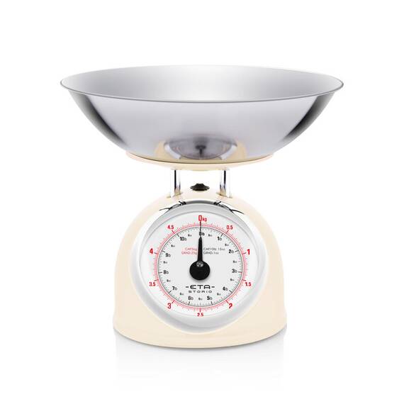 Cantar mecanic de bucatarie ETA Storio 5777 BEJ, 5 kg, precizie 25g, vas 5 L din otel inoxidabil - 7- Roveli