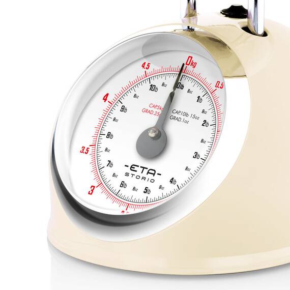 Cantar mecanic de bucatarie ETA Storio 5777 BEJ, 5 kg, precizie 25g, vas 5 L din otel inoxidabil - 9- Roveli