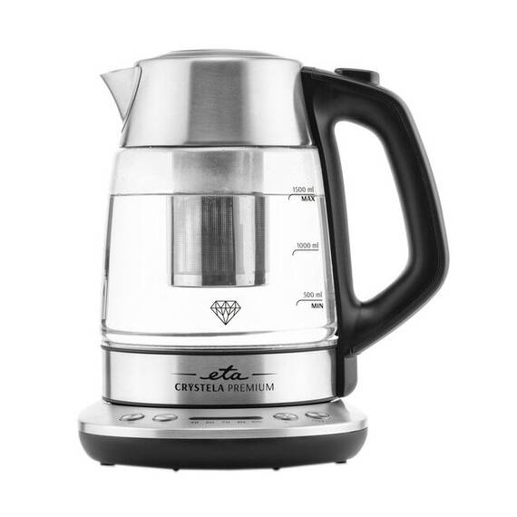 Fierbator electric cu infuzor pentru ceai ETA CRYSTELA PREMIUM 9153, 1.5 L, 2200W, otel inoxidabil si sticla - 2- Roveli
