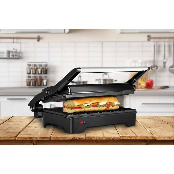 Sandwich-maker&grill, ECG S 2070 Panini, 1200 W, placi nonaderente - 5- Roveli